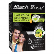 Black Rose Hair Color Shampoo (Black)